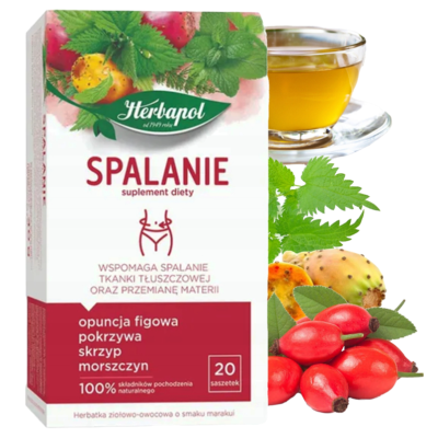 Herbapol SPALANIE herbatka FUNKCJONALNA opunkcja pokrzywa skrzyp SASZETKI 