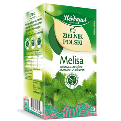 Herbapol POLSKI ZIELNIK MELISA wsparcie ODPREŻENIE SEN 20 SZASZETEK