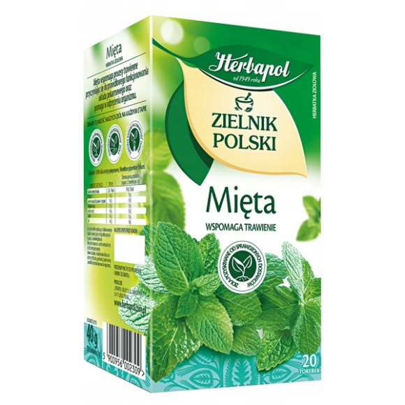 Herbapol POLSKI ZIELNIK MIĘTA wsparcie TRAWIENIE  SASZETKI