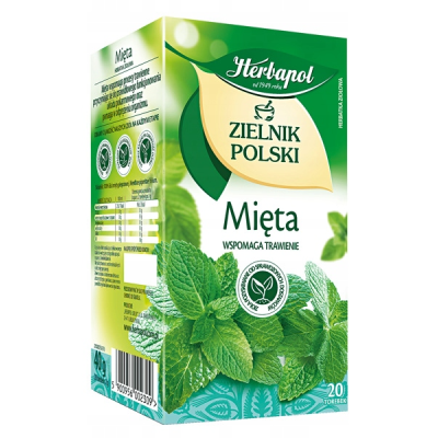 Herbapol POLSKI ZIELNIK MIĘTA wsparcie TRAWIENIE  SASZETKI
