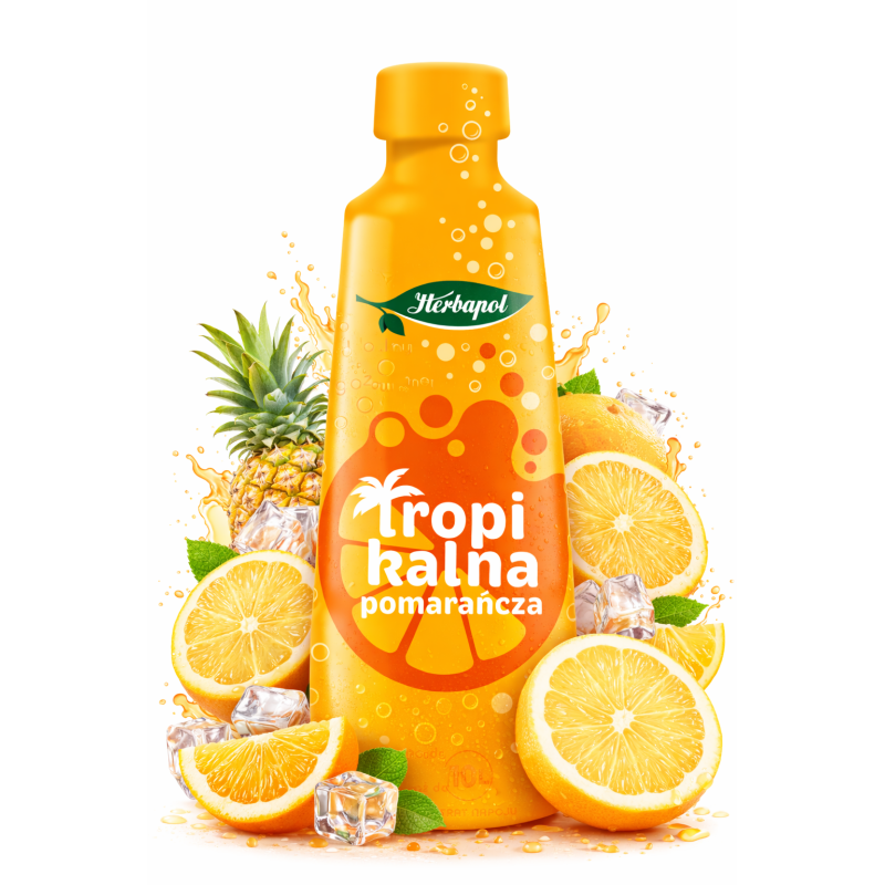  Herbapol KONCENTRAT NAPOJU smak TROPIKALNA POMARAŃCZA 405ML aż NA 10L 