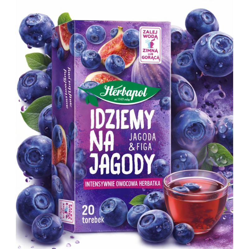 Herbapol IDZIEMY NA JAGODY herbata JAGODY I FIGA 20 torebek 