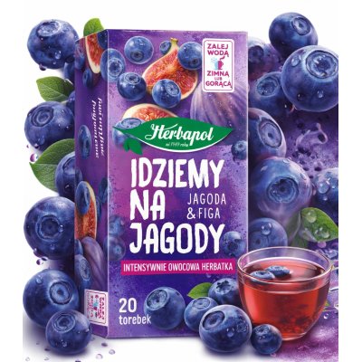 Herbapol IDZIEMY NA JAGODY herbata JAGODY I FIGA 20 torebek 