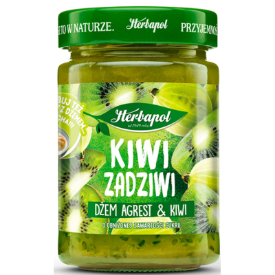 Herbapol KIWI ZADZIWI dżem KIWI I AGREST obniżona zawartość cukru 280G