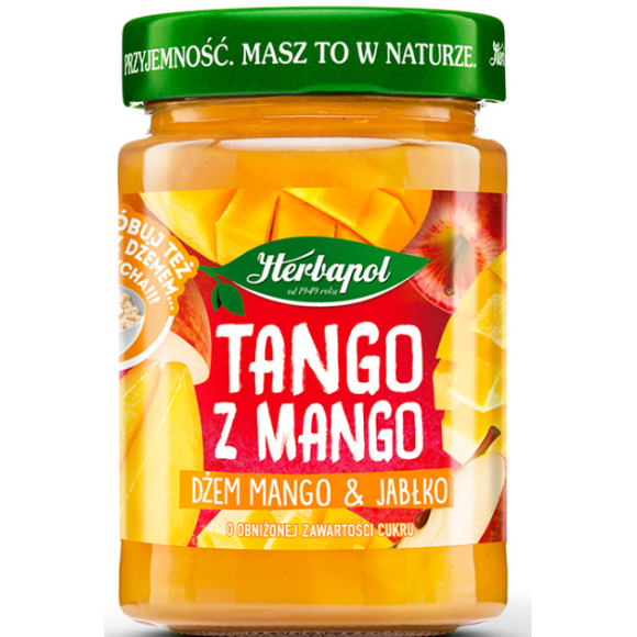 Herbapol TANGO Z MANGO dżem MANGO I JABŁKO obniżona zawartość cukru 280G