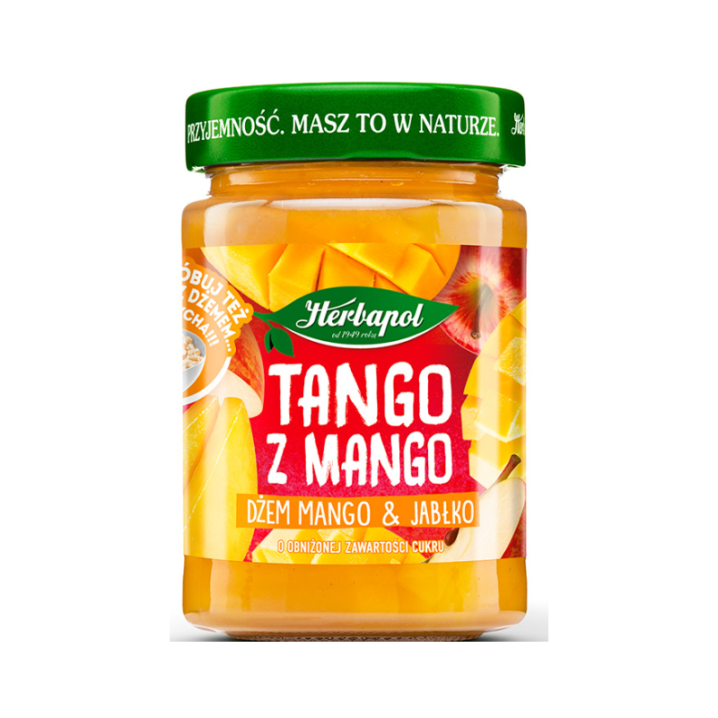 Herbapol TANGO Z MANGO dżem MANGO I JABŁKO obniżona zawartość cukru 280G