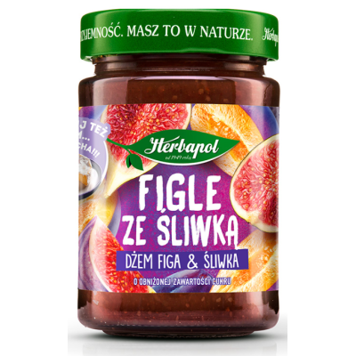 Herbapol FIGLE ZE ŚLIWKĄ dżem FIGA I ŚLIWKA obniżona zawartość cukru 280G