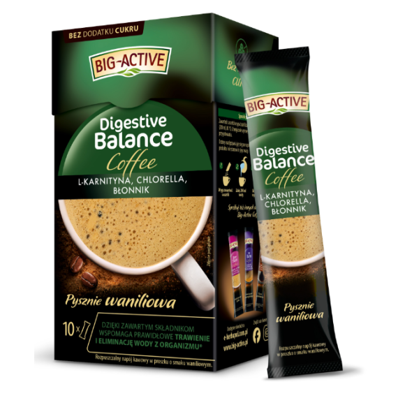 BIG-ACTIVE COFFEE DIGESTIVE BALANCE 100 G (10 SASZETEK X 10 G) KRÓTKA DATA 