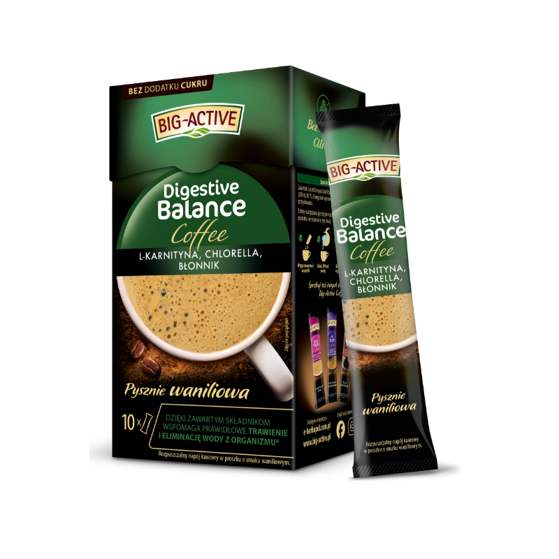 BIG-ACTIVE COFFEE DIGESTIVE BALANCE 100 G (10 SASZETEK X 10 G) KRÓTKA DATA 