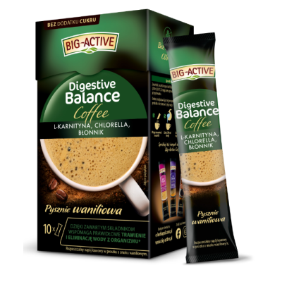 BIG-ACTIVE COFFEE DIGESTIVE BALANCE 100 G (10 SASZETEK X 10 G) KRÓTKA DATA 