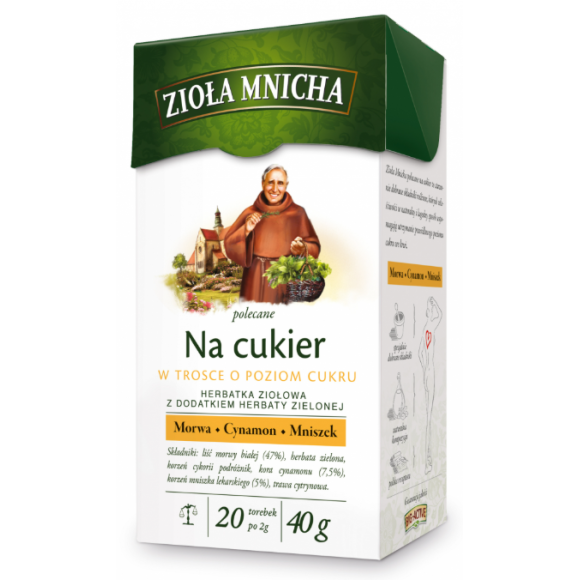 BIG-ACTIVE HERBATA ZIOŁA MNICHA NA CUKIER 20 TOREBEK 