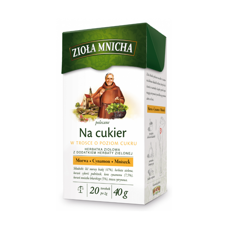 BIG-ACTIVE HERBATA ZIOŁA MNICHA NA CUKIER 20 TOREBEK 