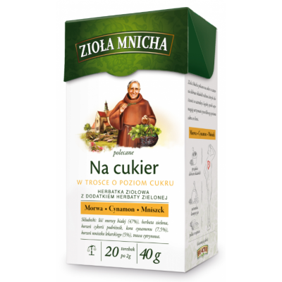 BIG-ACTIVE HERBATA ZIOŁA MNICHA NA CUKIER 20 TOREBEK 