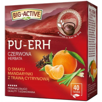BIG-ACTIVE herbata PU-ERH MANDARYNKA TRAWA CYTRYNOWA 40 torebek 