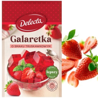 Delecta GALARETKA TRUSKAWKOWA smak truskawkowy NOWY LEPSZY