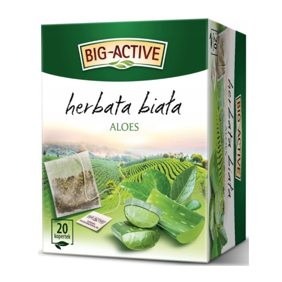 BIG-ACTIVE HERBATA BIAŁA Z ALOESEM ALOES ekspresowa 20 kopertek 