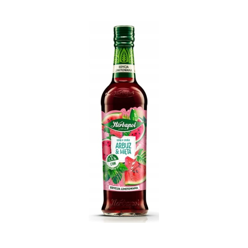 Herbapol SYROP SMAKI SŁOŃCA ARBUZ Z MIĘTĄ 420ML 