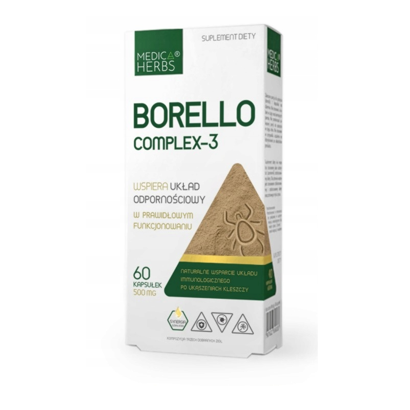 Medica Herbs BORELLO COMPLEX 3 wsparcie BOLERIOZA ODPORNOŚĆ 60 kapsułek
