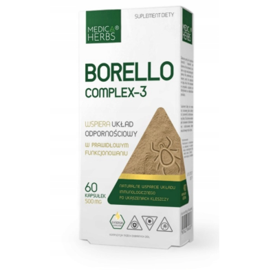 Medica Herbs BORELLO COMPLEX 3 wsparcie BOLERIOZA ODPORNOŚĆ 60 kapsułek