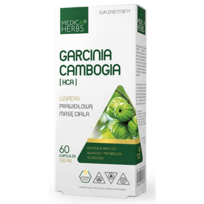 Medica Herbs GARCINIA CAMBOGIA (HCA) wsparcie PRAWIDŁOWA MASA CIAŁA 60 KAPS
