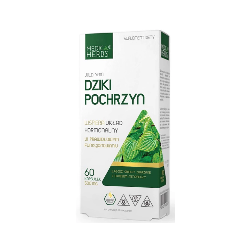 Medica Herbs DZIKI POCHRZYN  wsparcie MENOPAUZA  500Mg 60kaps.
