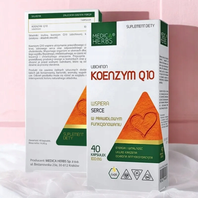Medica Herbs UBICHINON KOENZYM Q10 100mg 40kps wsparcie SERCE ANTYOKSYDACJA