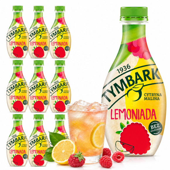 Tymbark LEMONIADA CYTRYNA MALINA ORZEŹWIAJĄCY NAPÓJ OWOCOWY 400ml x10 = 4L