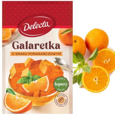 Delecta GALARETKA POMARAŃCZOWA smak pomarańczowy 70g