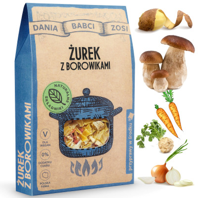 DANIA BABCI ZOSI zupa ŻUREK Z BOROWIKAMI mieszanka do przygotowania zupy 85G