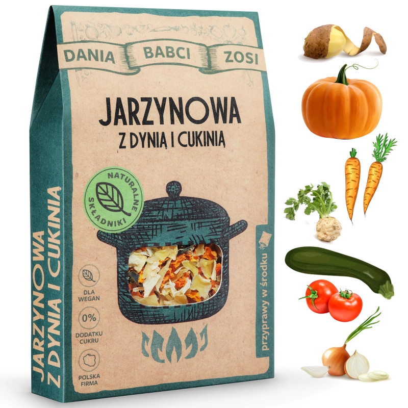 DANIA BABCI ZOSI zupa JARZYNOWA Z DYNIĄ I CUKINIĄ wegańska 75G
