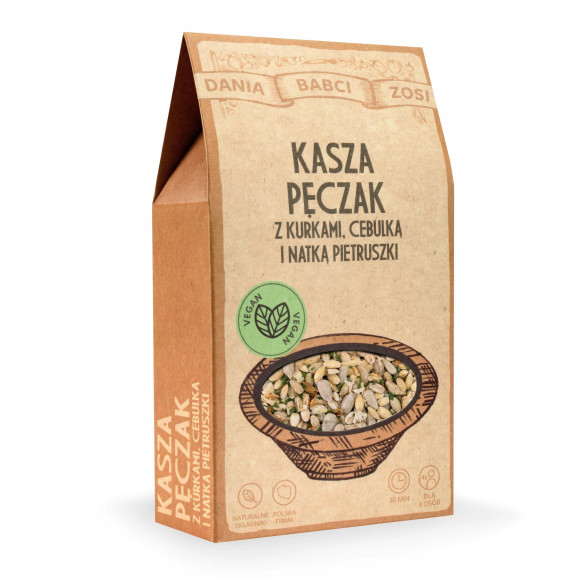 DANIA BABCI ZOSI - KASZA pęczak z kurkami, cebulką i natką pietruszki 200g