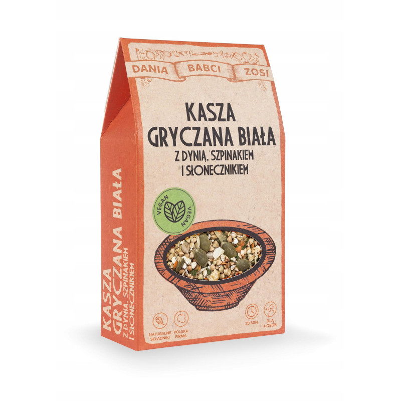 DANIA BABCI ZOSI - KASZA gryczana biała z dynią, szpinakiem i słonecznikiem 250g