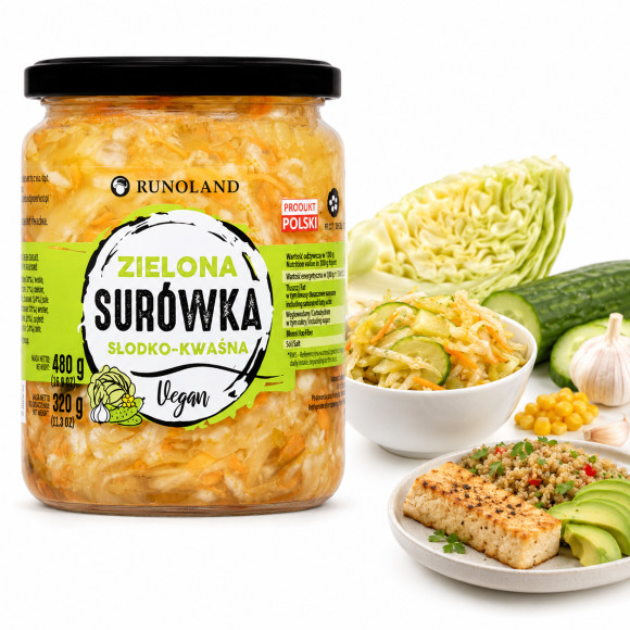 Runoland SURÓWKA ZIELONA vegan słodko kwaśna 480g