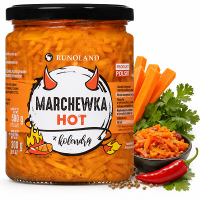 Runoland MARCHEWKA HOT Z KOLENDRĄ ostra pikantna 500g