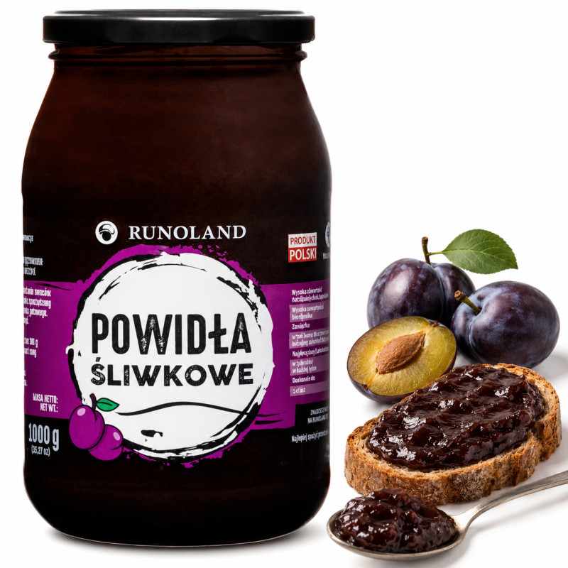 Runoland POWIDŁA ŚLIWKOWE XL przetwór śliwki 900ml 1000g