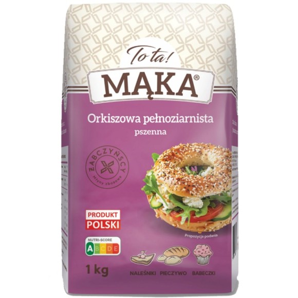 TOTA MĄKA ORKISZOWA PEŁNOZIARNISTA typ 2000 1KG