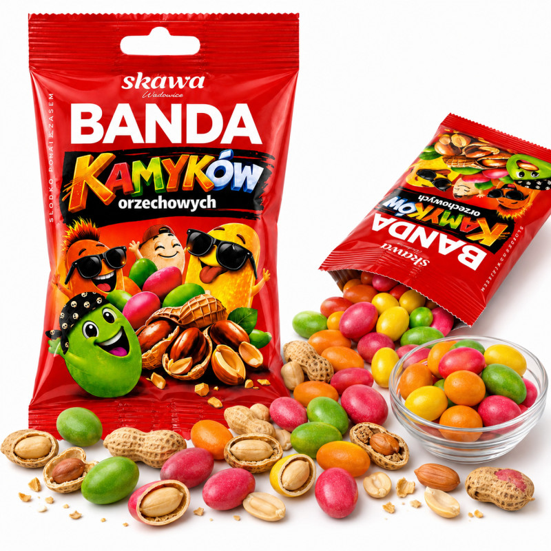 Skawa BANDA KAMYKÓW ORZECHOWYCH DRAŻE KAMYKI ORZECHOWE 70G