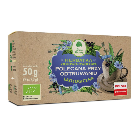 Dary Natury HERBATA polecana przy ODTRUWANIU EKO 25x2g saszetki