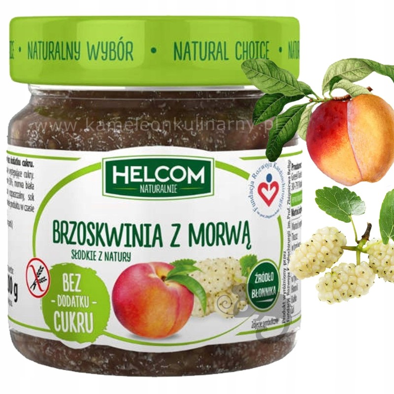 Helcom BRZOSKWINIA Z MORWĄ brzoskwinie 50% morwa 30% dżem