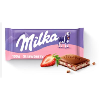 Milka CZEKOLADA MLECZNA truskawka jogurt  100G