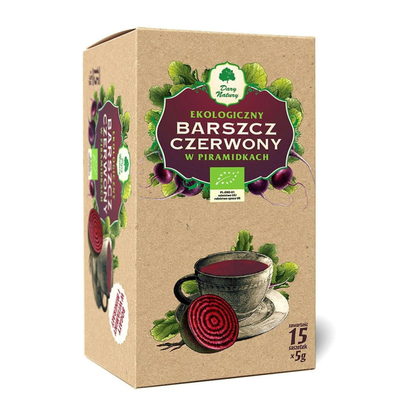 Dary natury ekologiczny eko BARSZCZ CZERWONY w piramidkach 15x 5g