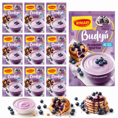 Winiary BUDYŃ MUFINKA BORÓWKOWA BEZ DODATKU CUKRU 35G x10 = 0,35KG