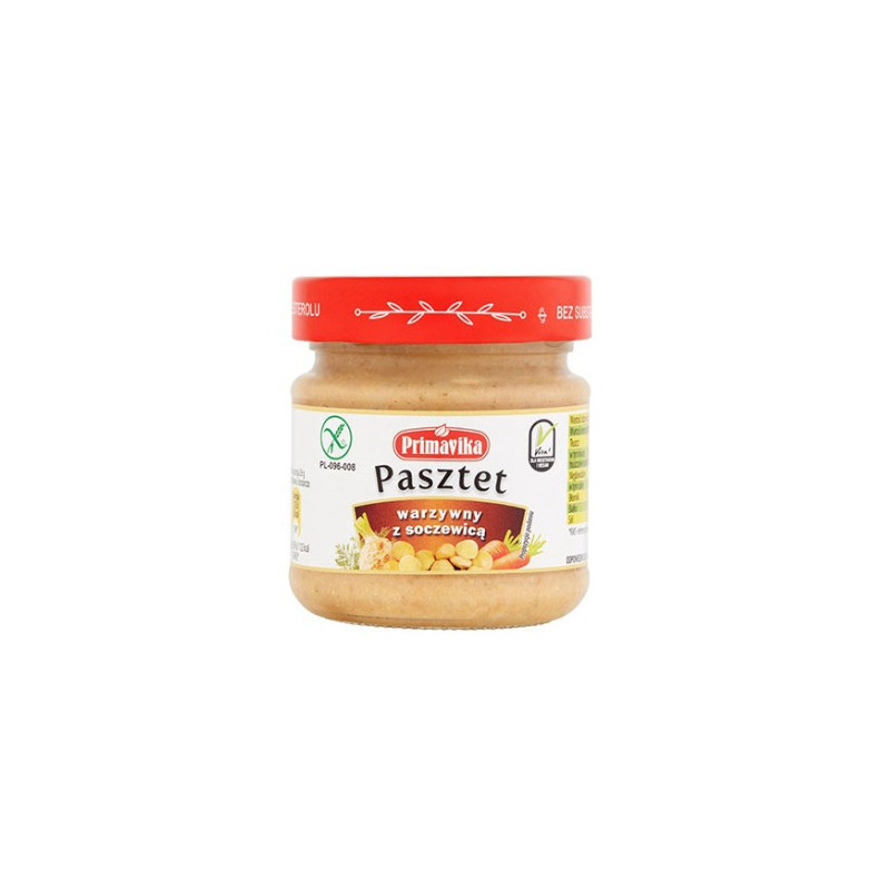 Primavika PASZTET WARZYWNY Z SOCZEWICĄ BEZGLUTENOWY 160G