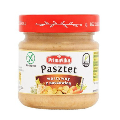 Primavika PASZTET WARZYWNY Z SOCZEWICĄ BEZGLUTENOWY 160G
