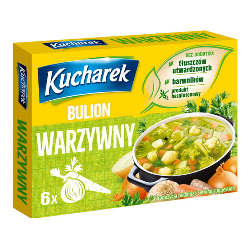 Kucharek KOSTKA ROSOŁOWA BULION WARZYWNY 60g bez glutenu