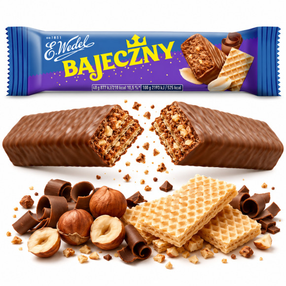 Wedel BATON BAJECZNY słodka przekąska w mlecznej czekoladzie 40g 1szt