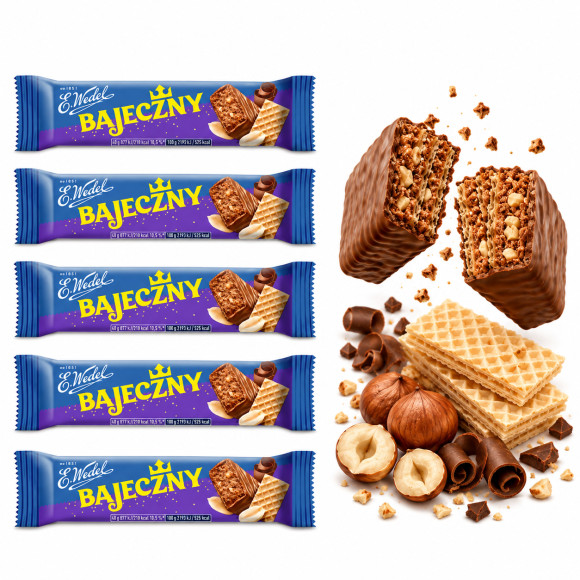 Wedel BATON BAJECZNY słodka przekąska w mlecznej czekoladzie 40g x5szt = 0,2KG