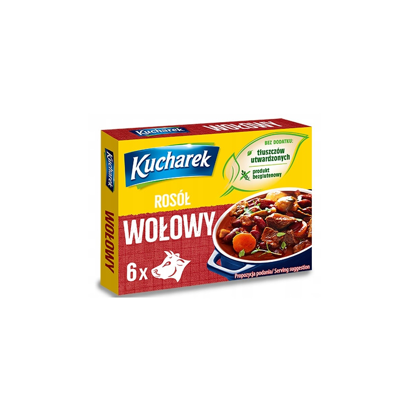 Kucharek KOSTKA ROSOŁOWA BULION WOŁOWY 60g bez glutenu