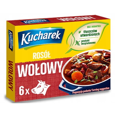 Kucharek KOSTKA ROSOŁOWA BULION WOŁOWY 60g bez glutenu