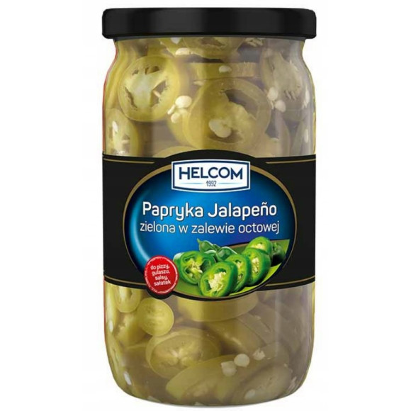 Helcom PAPRYKA JALAPENO w zalewie octowej zielona PIKANTNA plastry 680g